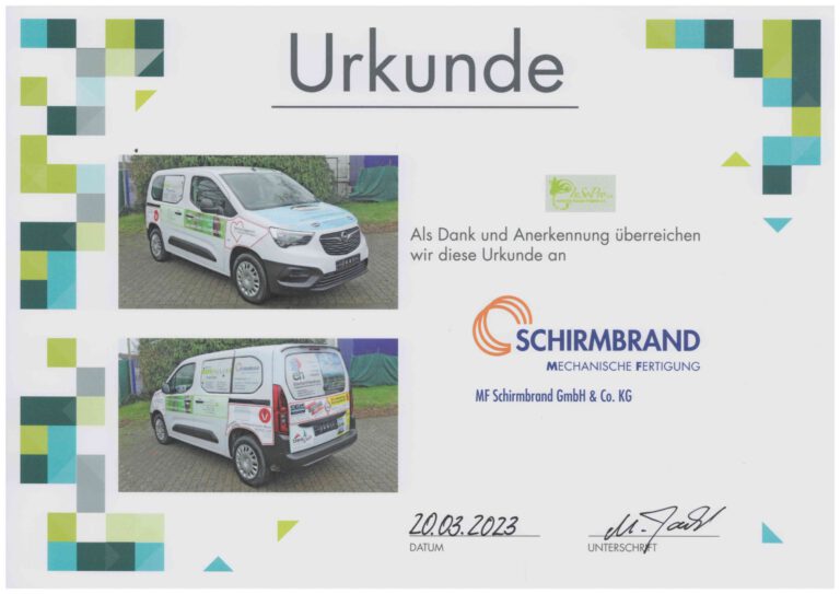 Teil-Sponsoring Kleintransporter InSoPro e.V.